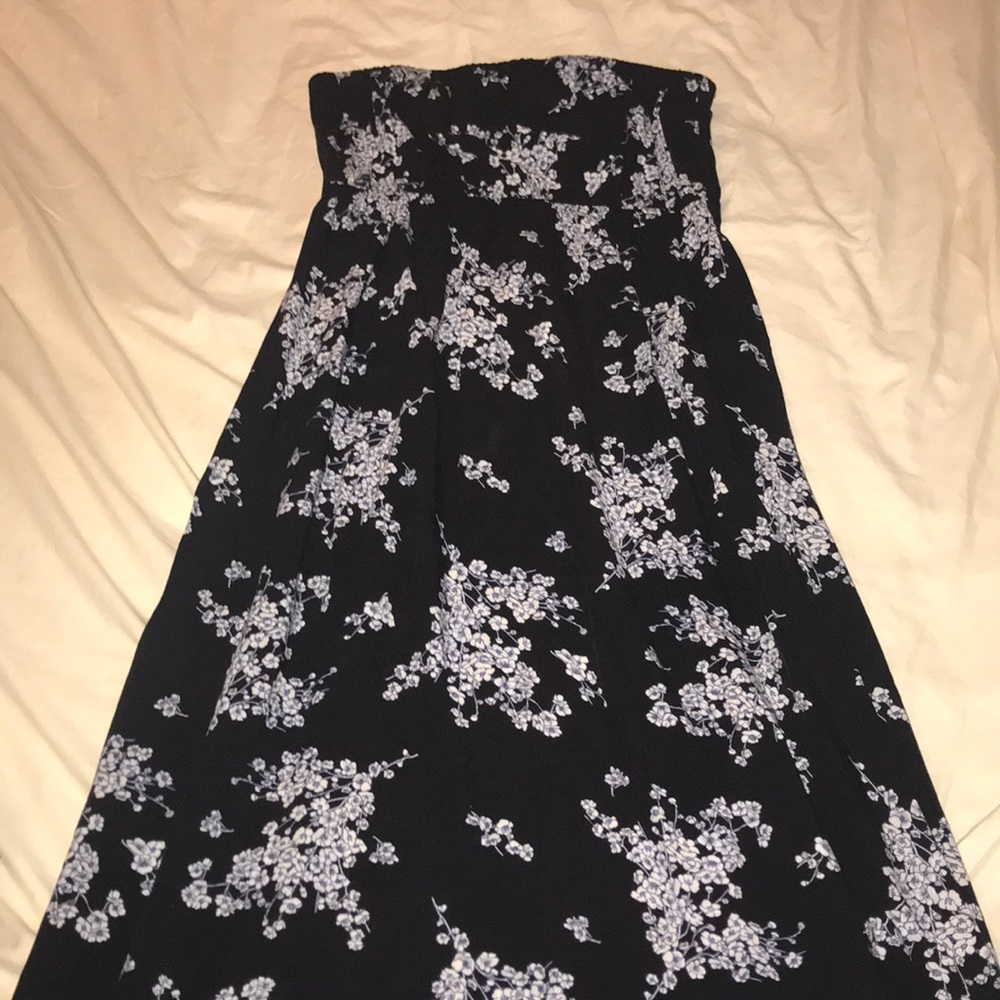 Long strapless maxi dress
